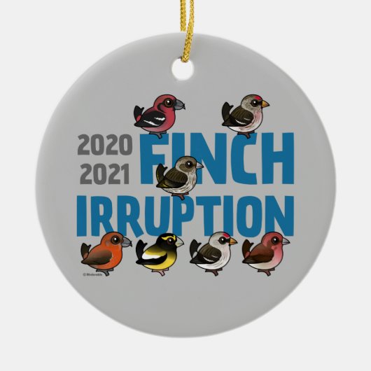 2020-2021 Finch Irruption Keramisch Ornament (Voorkant)