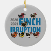 2020-2021 Finch Irruption Keramisch Ornament (Achterkant)