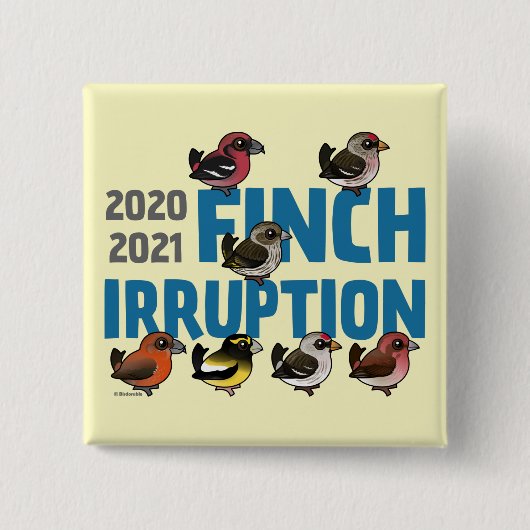 2020-2021 Finch Irruption Vierkante Button 5,1 Cm (Voorkant)