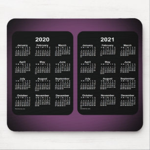 2020-2021 Foggy Paars Neon Calendar van Janz Muismat