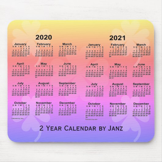 2020-2021 Rainbow Clovers 2 Year Agenda van Janz Muismat (Voorkant)