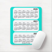 2020-2022 Turquoise 3 Year Agenda van Janz Muismat (Met muis)
