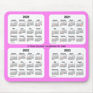 2020-2023 Violet 4 Year Holiday Calendar door Janz Muismat