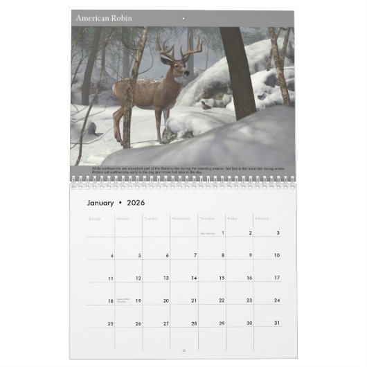 2020 3D digitale art Natuur agenda Kalender (Jan 2026)