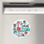 2020 A Year To Remember Round Fridge Highlights Magneet (Insitu (Vaatwasser))