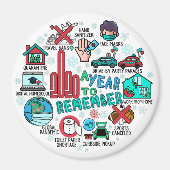 2020 A Year To Remember Round Fridge Highlights Magneet (Voorkant)