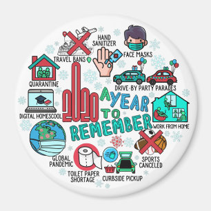 2020 A Year To Remember Round Fridge Highlights Magneet