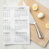 2020 Aangepaste foto-kalender Theedoek (Quarter Fold)