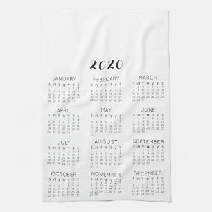 2020 Aangepaste foto-kalender Theedoek