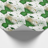 2020 Afstudeerder Centerpart-Green-White-Gift Wrap Cadeaupapier (Hoek)