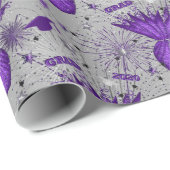2020 Afstudeerder Centerpart-Paars-Grey-GIFT WRAP  Cadeaupapier (Rol Hoek)