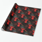 2020 Afstudeerder Centerstukje-Red-Black-GIFT WRAP Cadeaupapier (Uitgerold)