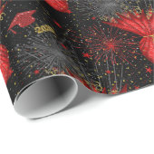 2020 Afstudeerder Centerstukje-Red-Black-GIFT WRAP Cadeaupapier (Rol Hoek)