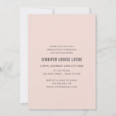 2020 AFSTUDEERDER INVITE foto lijst chic blush bor Kaart (Achterkant)