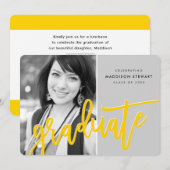 2020 AFSTUDEERDER PARTY modern geletterd overlay g Bedankkaart (Voorkant / Achterkant)