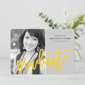 2020 AFSTUDEERDER PARTY modern geletterd overlay g Bedankkaart (Staand voorkant)