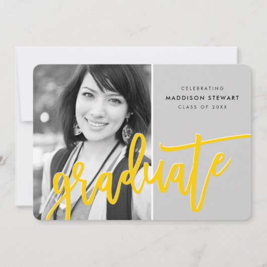 2020 AFSTUDEERDER PARTY modern geletterd overlay g Bedankkaart (Voorkant)