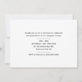 2020 AFSTUDEREN modern geletterd overlay blush roz Bedankkaart (Achterkant)