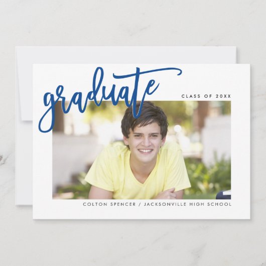 2020 AFSTUDEREN modern geletterde overlay koningsb Bedankkaart (Voorkant)