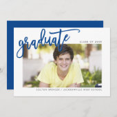 2020 AFSTUDEREN modern geletterde overlay koningsb Bedankkaart (Voorkant / Achterkant)