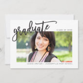 2020 AFSTUDEREN overlay chic zwart Bedankkaart (Voorkant)