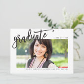 2020 AFSTUDEREN overlay chic zwart Bedankkaart (Staand voorkant)