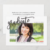 2020 AFSTUDEREN overlay chic zwart Bedankkaart (Voorkant / Achterkant)