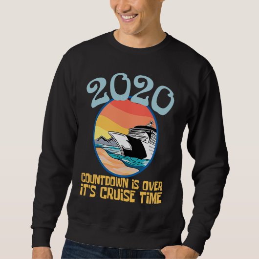 2020 Aftelling Over Cruise Tijd Zeilboot Trui (Voorkant)