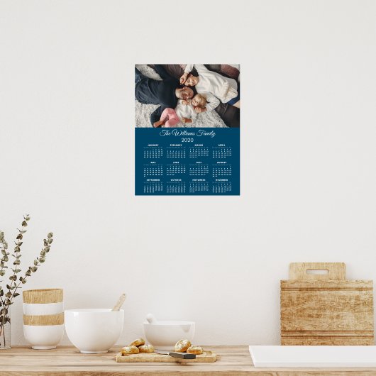 2020 Agenda Uw foto en naam Poster (Keuken)