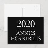 2020 Annus Horribilis, Latijn verschrikkelijk jaar Briefkaart (Voorkant / Achterkant)