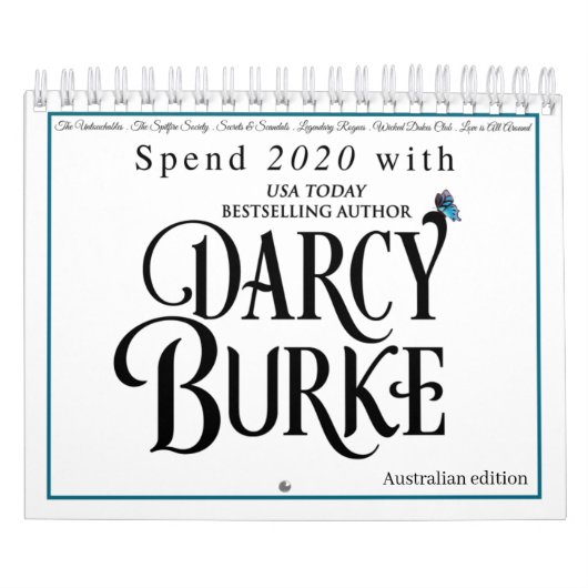 2020 AUS Darcy Burke Historical Romance Calendar Kalender (Hoes)