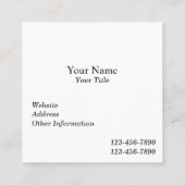 2020 Bedrijf Tropische Kalender Vierkante Visitekaartje (Achterkant)