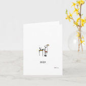 "2020", blanco wenskaart kaart (Gele Bloem)