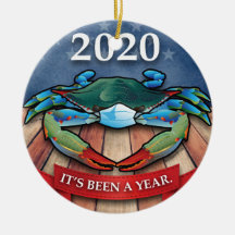 2020 Blauwe krab met gezichtsmasker