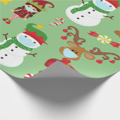 2020 Blijf veilig Schattige Kerstmasker Cadeaupapier (Hoek)