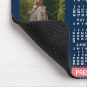 2020 Calendar Navy Coral Gold Family Foto Collage Muismat (Hoek)