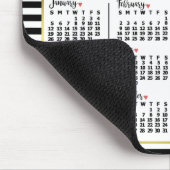 2020 Calendar Preppy Stripes Custom Photo Collage Muismat (Hoek)