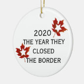 2020 Canada VS Verenigde Staten Jaar dat ze de gre Keramisch Ornament (Links)