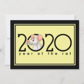 2020 Chinees Nieuwjaar Cartoon Rat Kaart (Achterkant)