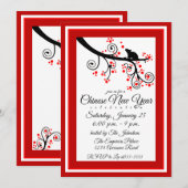 2020 Chinees Nieuwjaar Rat en Bloemenboom Kaart (Voorkant / Achterkant)