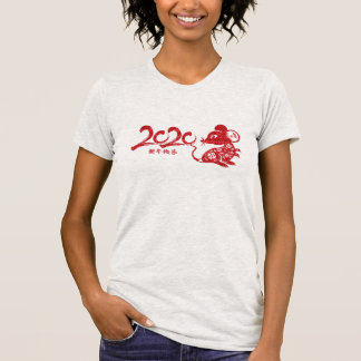 2020 Chinees nieuwjaar van de rat T-shirt