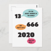2020 competes voor Worst Number in de wereld Briefkaart (Voorkant / Achterkant)