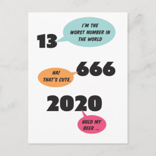 2020 competes voor Worst Number in de wereld Briefkaart