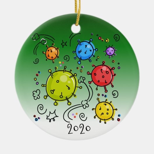 2020 Coronavirus Covid-19 virus Keramisch Ornament (Voorkant)
