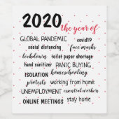 2020 COVID 19 Funny quotes Wijn Etiket (Enkel label)