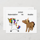 2020 Covid Coronavirus Reality Funny Unicorn Briefkaart (Voorkant / Achterkant)