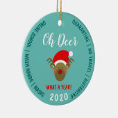 2020 Covid Funny Kerstmis Keramisch Ornament (Rechts)