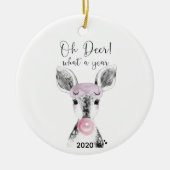 2020 Covid Funny Oh, wat een jaar geleden Keramisch Ornament (Voorkant)