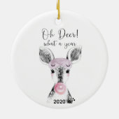 2020 Covid Funny Oh, wat een jaar geleden Keramisch Ornament (Achterkant)