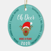 2020 Covid Grappig Kerstmis Keramisch Ornament (Links)
